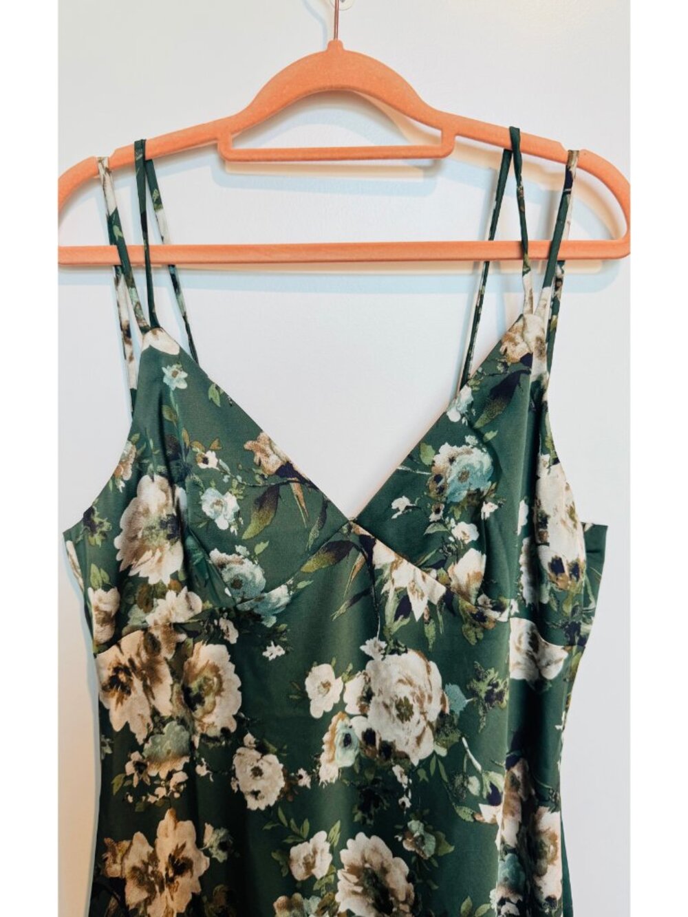 Blu Pepper Green Floral Midi Dress NWT Size L - Picture 5 of 5